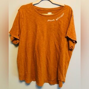 Old Navy Rust Orange 'Forever Optimistic' Short Sleeve Tee
